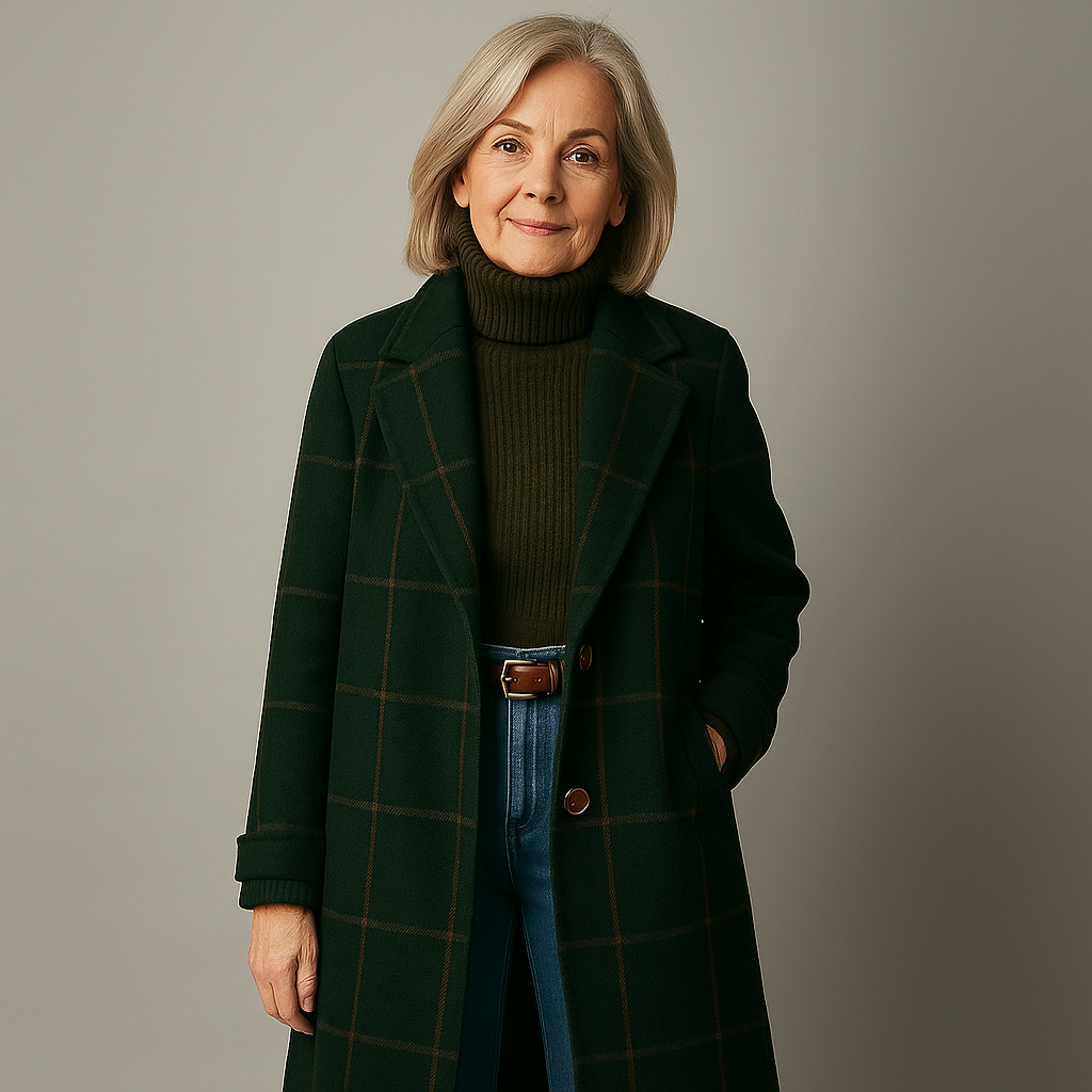 Elena Classic Checked Coat