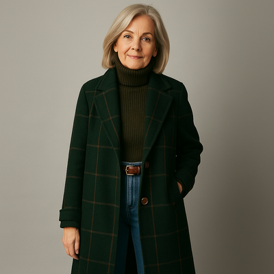 Elena Classic Checked Coat