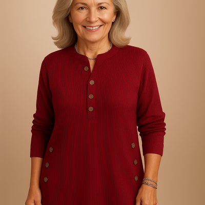 Elisanne™ Button-Detail Knit Top