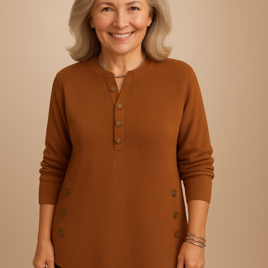 Elisanne™ Button-Detail Knit Top