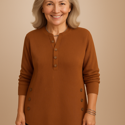 Elisanne™ Button-Detail Knit Top