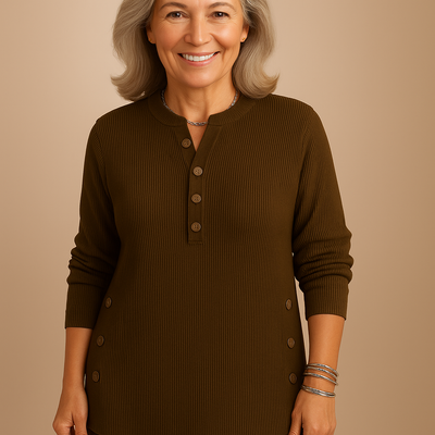 Elisanne™ Button-Detail Knit Top