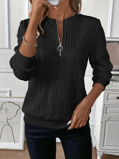 Amalie Cable Zip Sweater