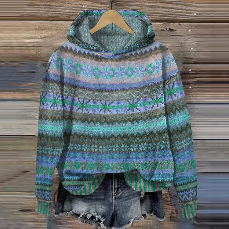 Gaby™ Ethnic Retro Hoodie