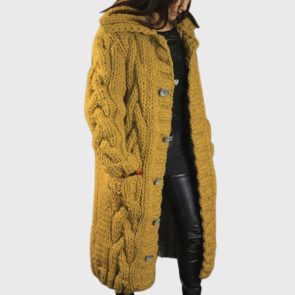 Elowyn™ Chunky Knit Long Coat