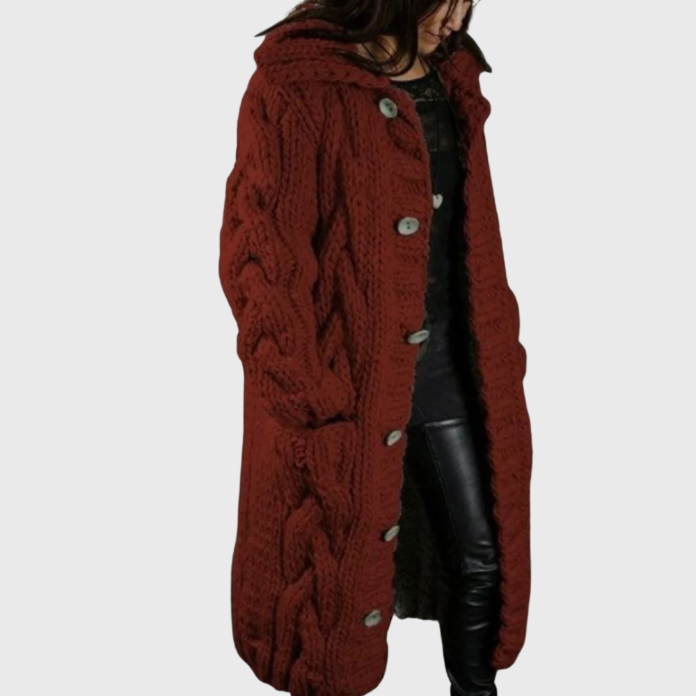 Elowyn™ Chunky Knit Long Coat