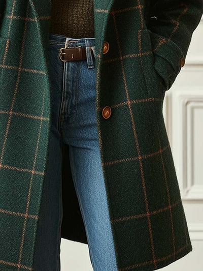 Elena Classic Checked Coat